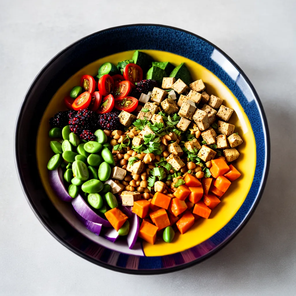 salada proteina vegetal colorida