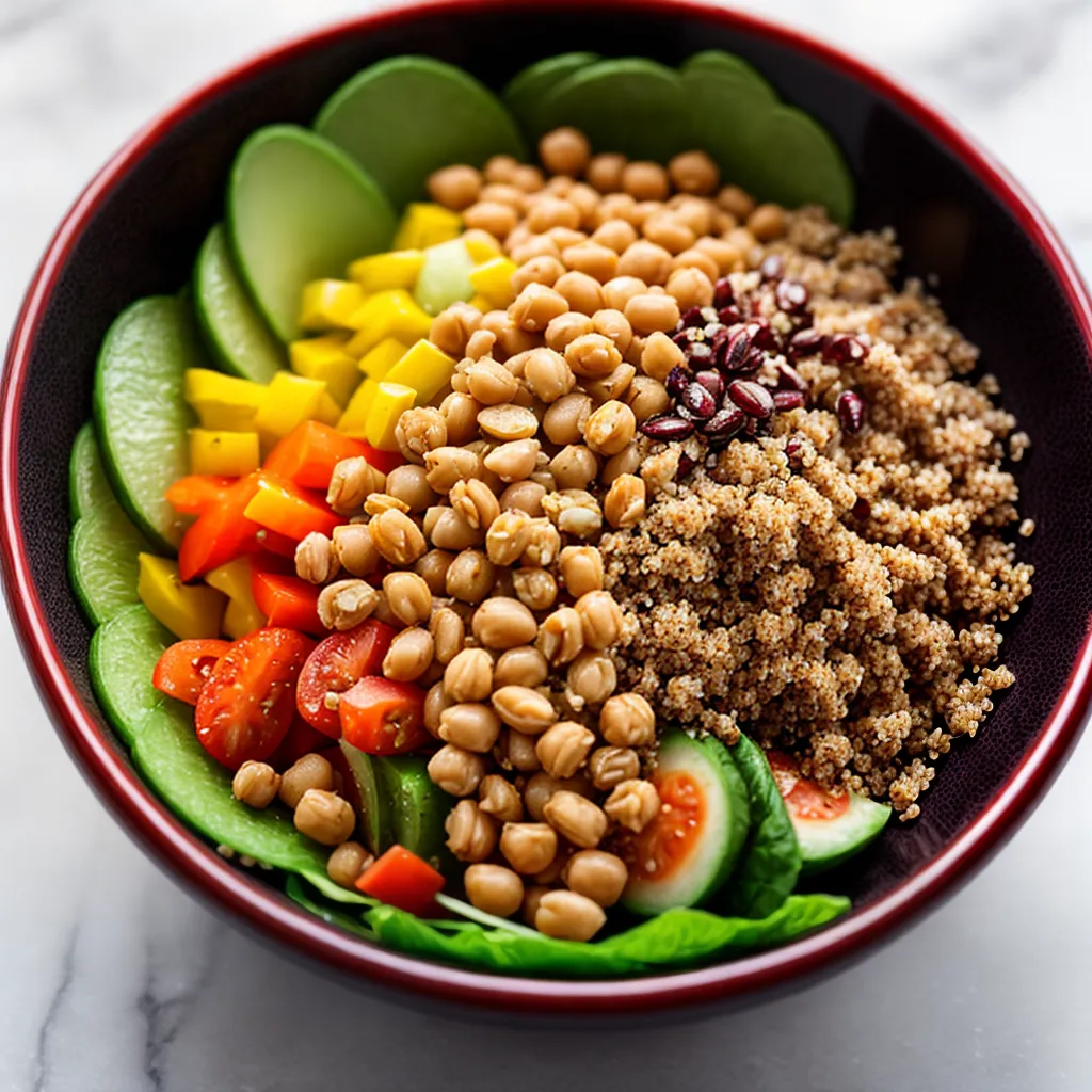 salada proteina colorida vegana