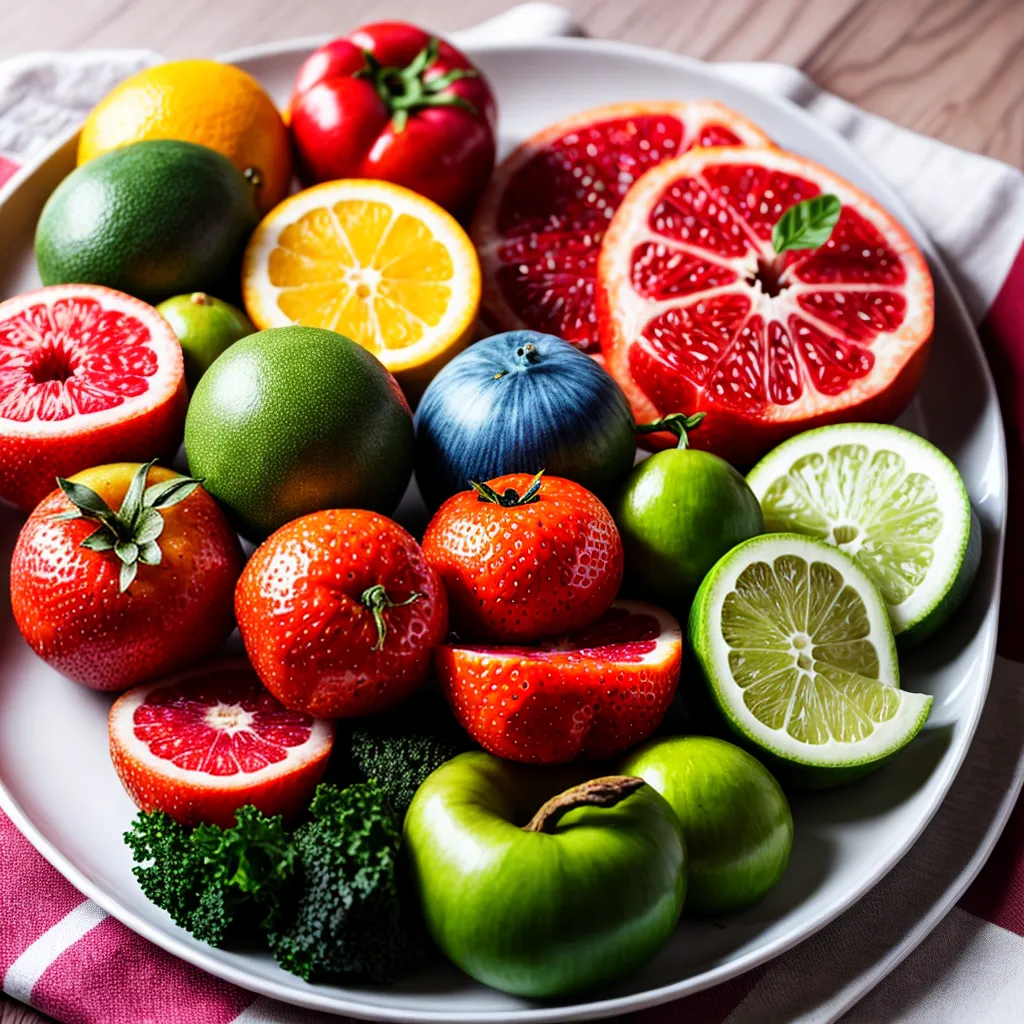 prato colorido alimentos pele saudavel