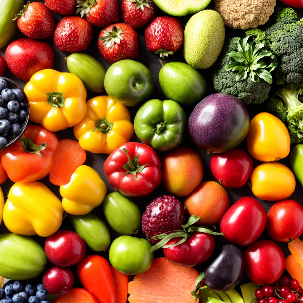 prato colorido frutas legumes proteinas