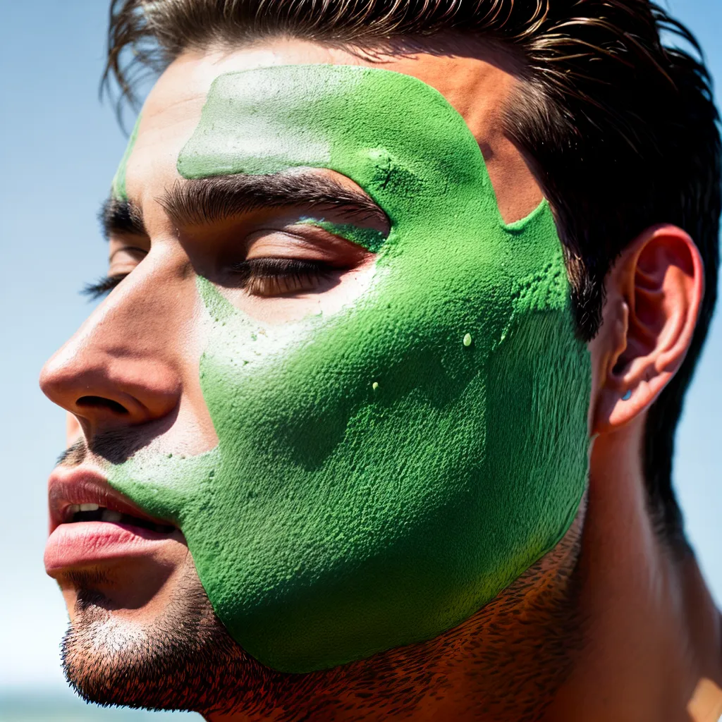 mascara verde homem pele natural mascara verde homem pele natural