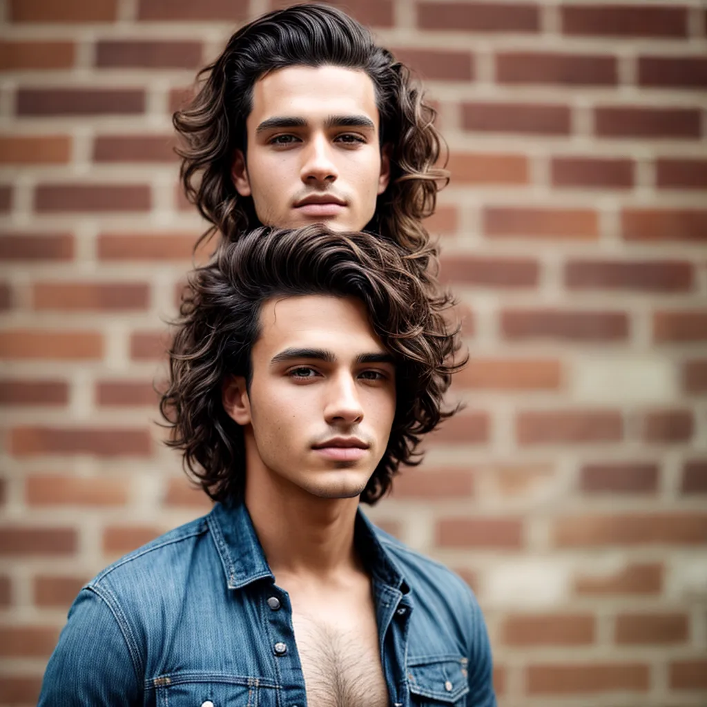 homem cabelo ondulado estiloso