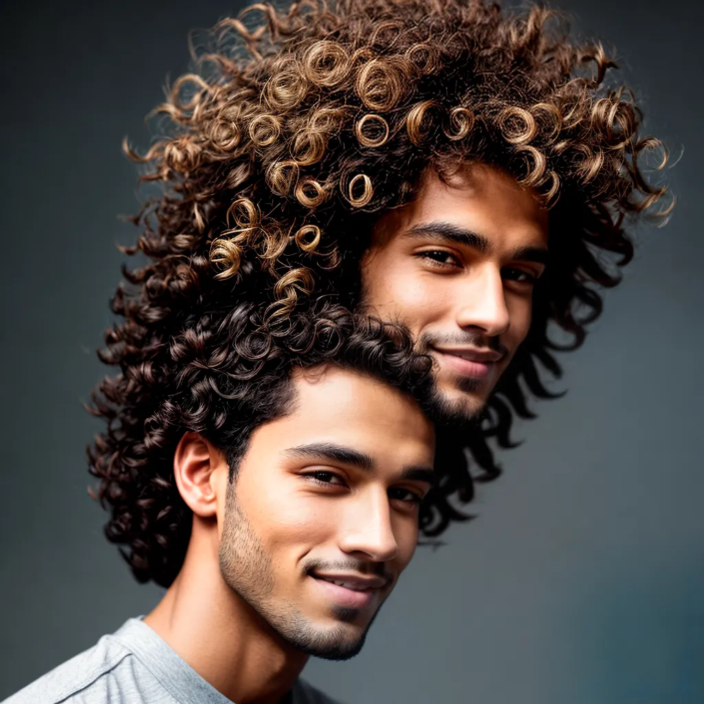 homem sorriso confiante cabelo cacheado homem sorriso confiante cabelo cacheado