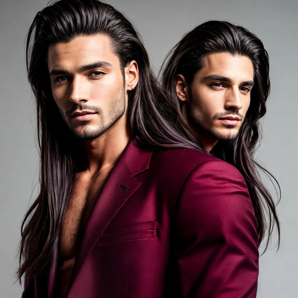 homem confiante cabelo longo