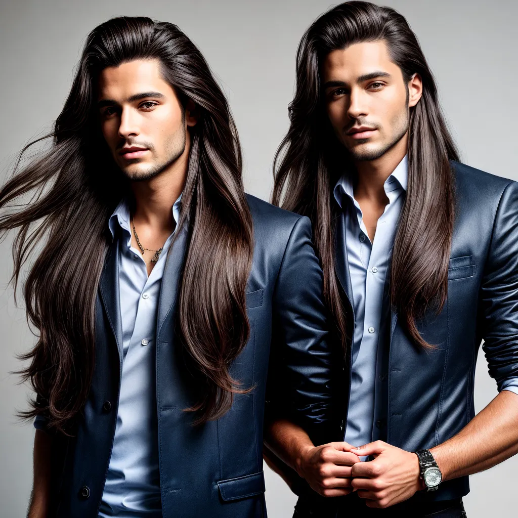 homem estiloso cabelo longo 1
