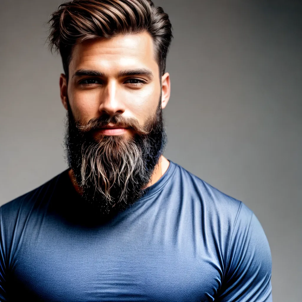 homem sorriso barba estilosa