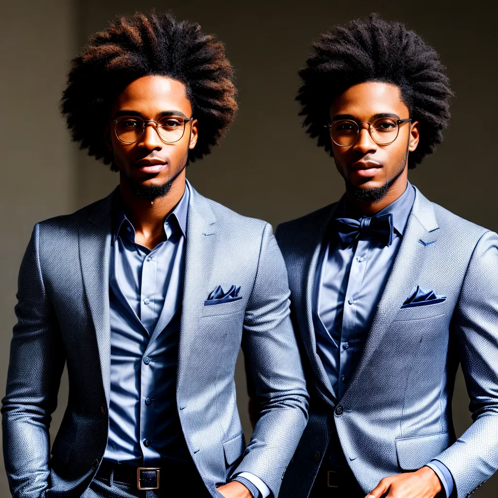homem estiloso afro olhar confiante homem estiloso afro olhar confiante