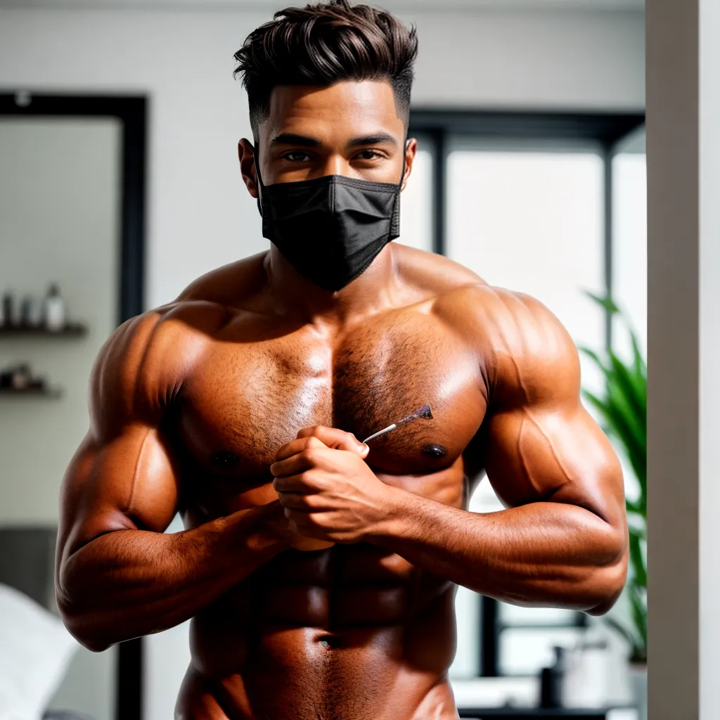 autocuidado homem sorrindo mascara
