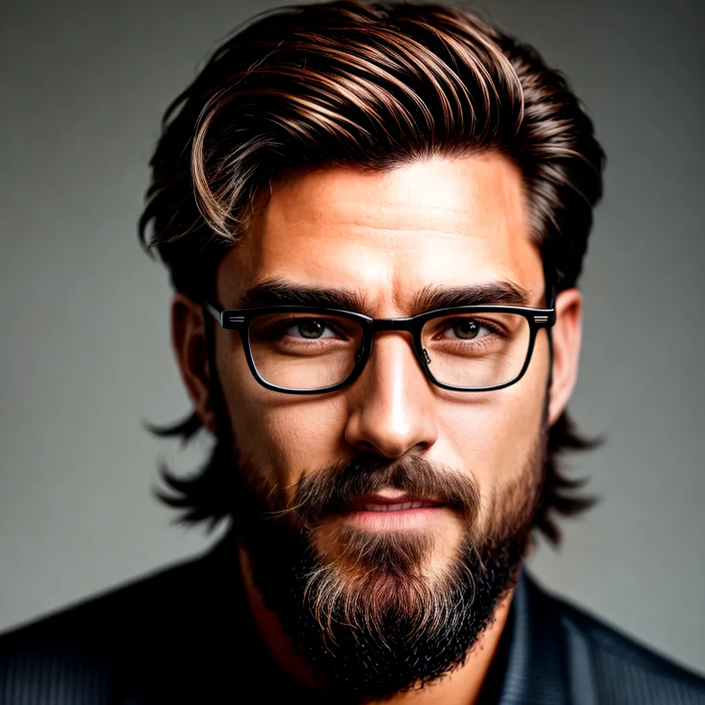 homem sorriso barba estilo confianca