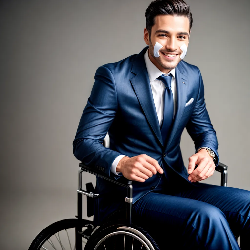 homem estiloso deficiencia sorriso autoconfianca