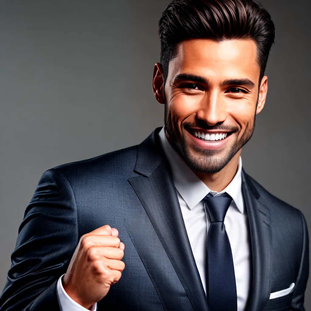 sorriso perfeito homem estiloso