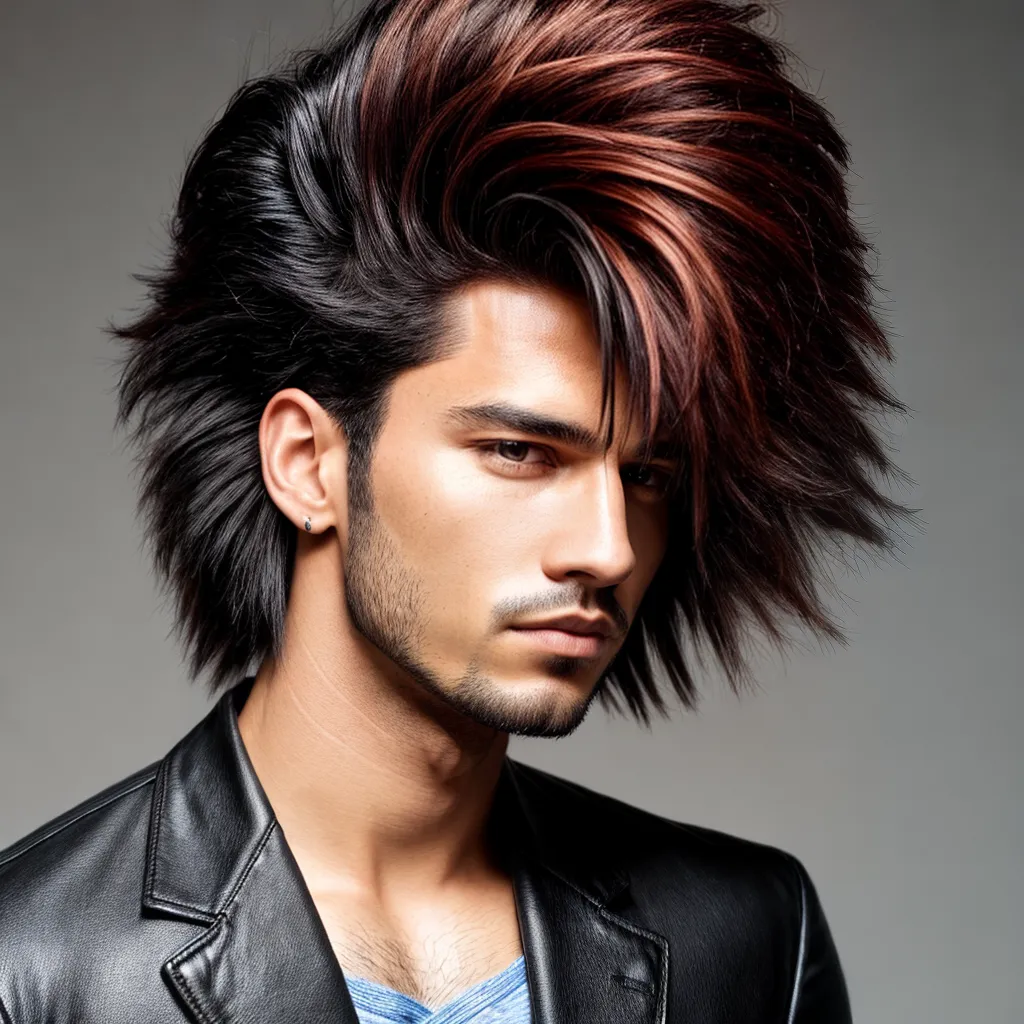 jovem estiloso mullet vibrante jovem estiloso mullet vibrante