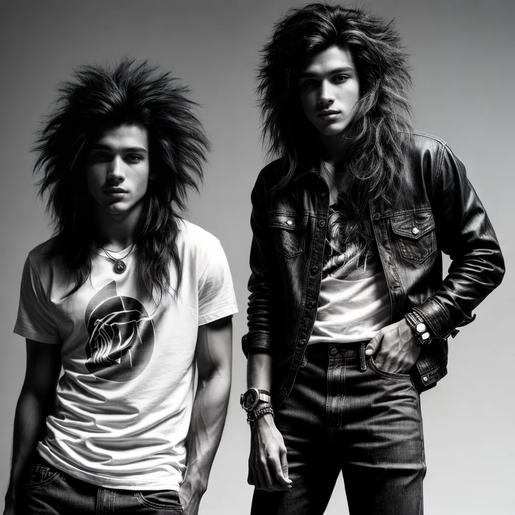 homem estilo retro cabelo longo homem estilo retro cabelo longo