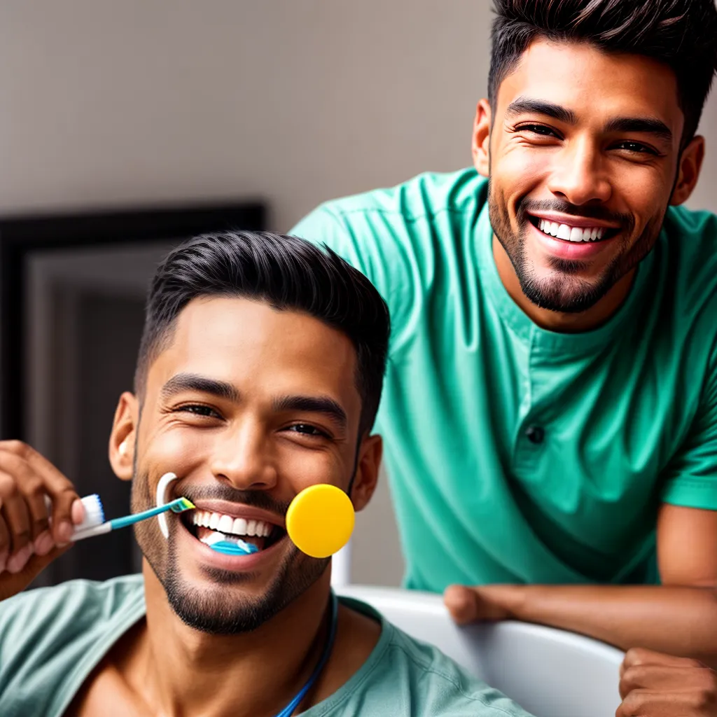 sorriso saudavel homem escova dental