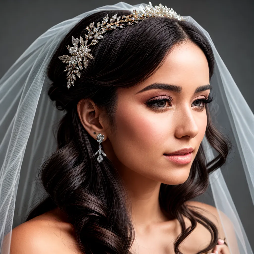 penteado noiva tiara veu