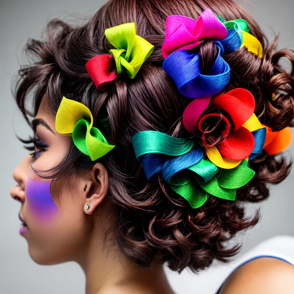acessorios cabelo cacheado coloridos
