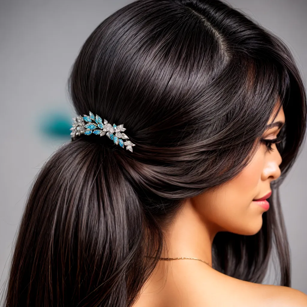 presilha cristais brilhantes cabelo