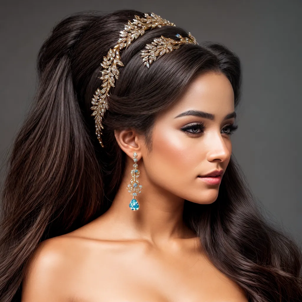 mulher cabelo acessorios elegancia 1
