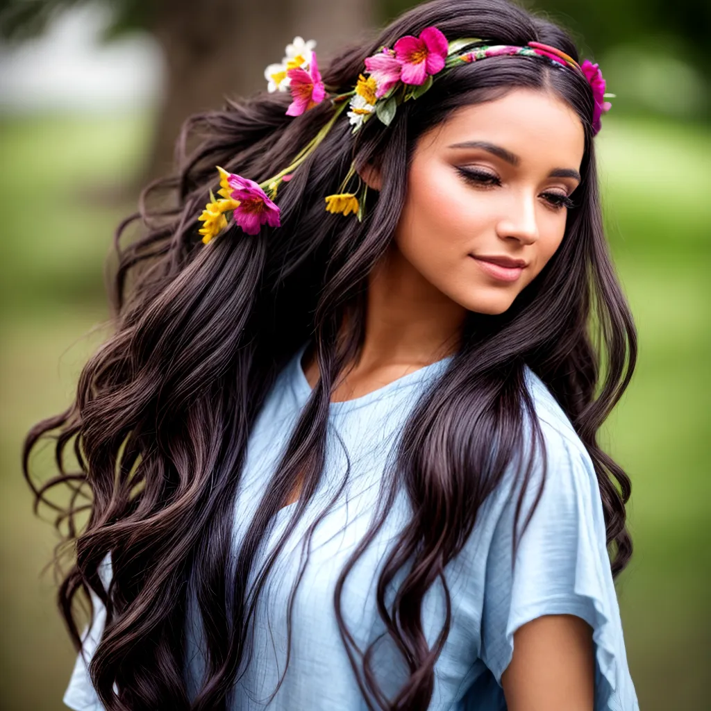 mulher cabelo floral headband