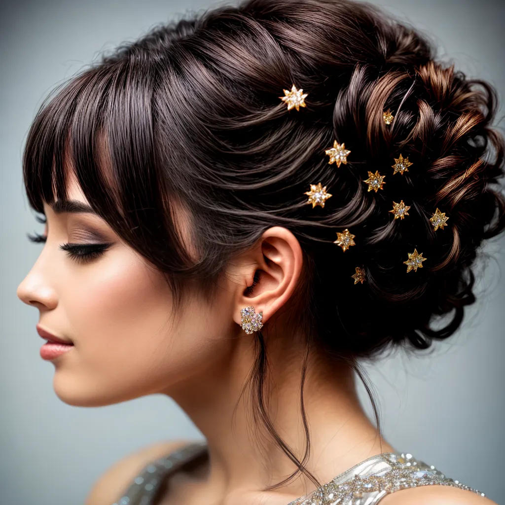 hairpin brilhante rhinestones luzes fadas