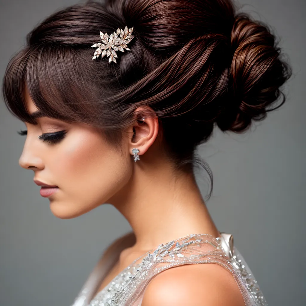 mulher penteado elegante tiara brilhante mulher penteado elegante tiara brilhante