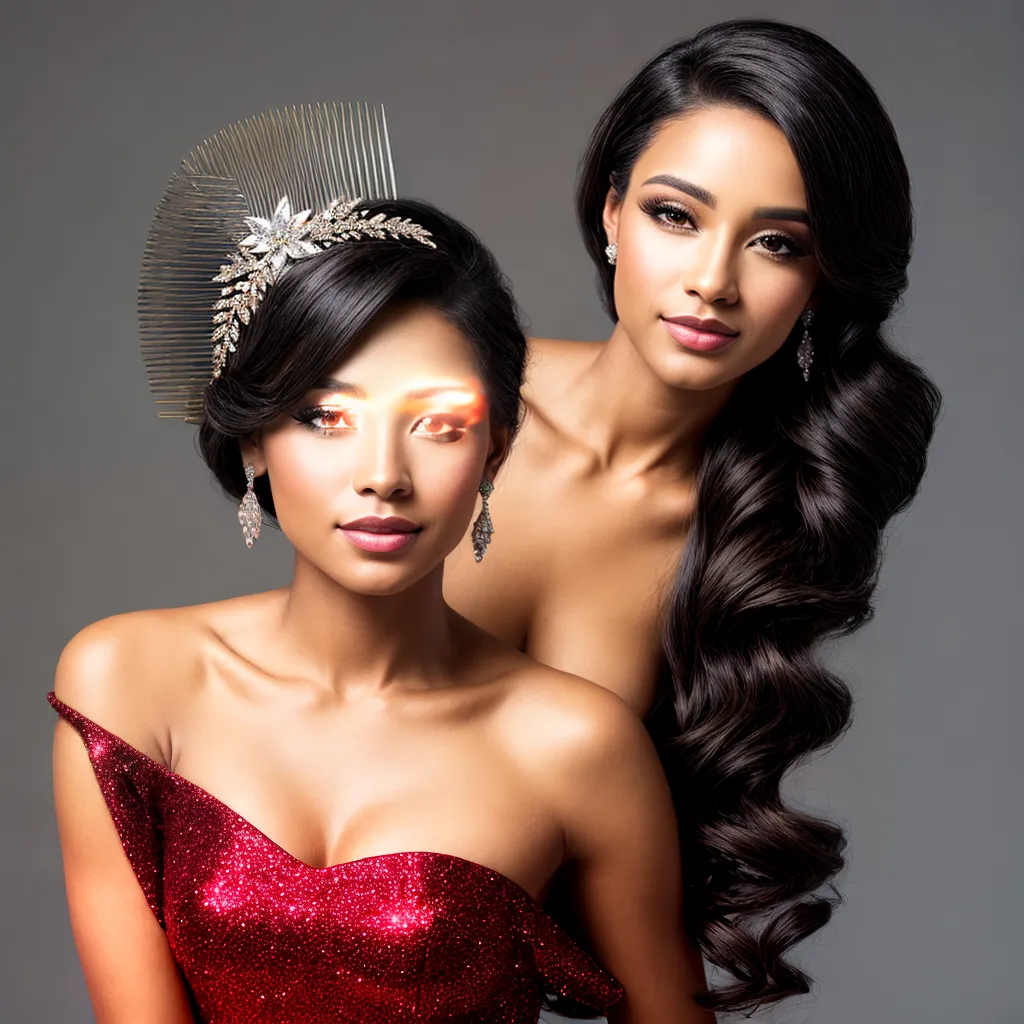 mulher cabelo fluindo pente cristal mulher cabelo fluindo pente cristal