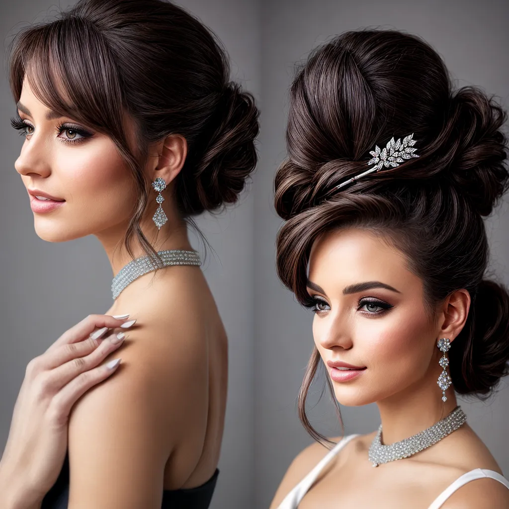 mulher penteado elegante cristal mulher penteado elegante cristal