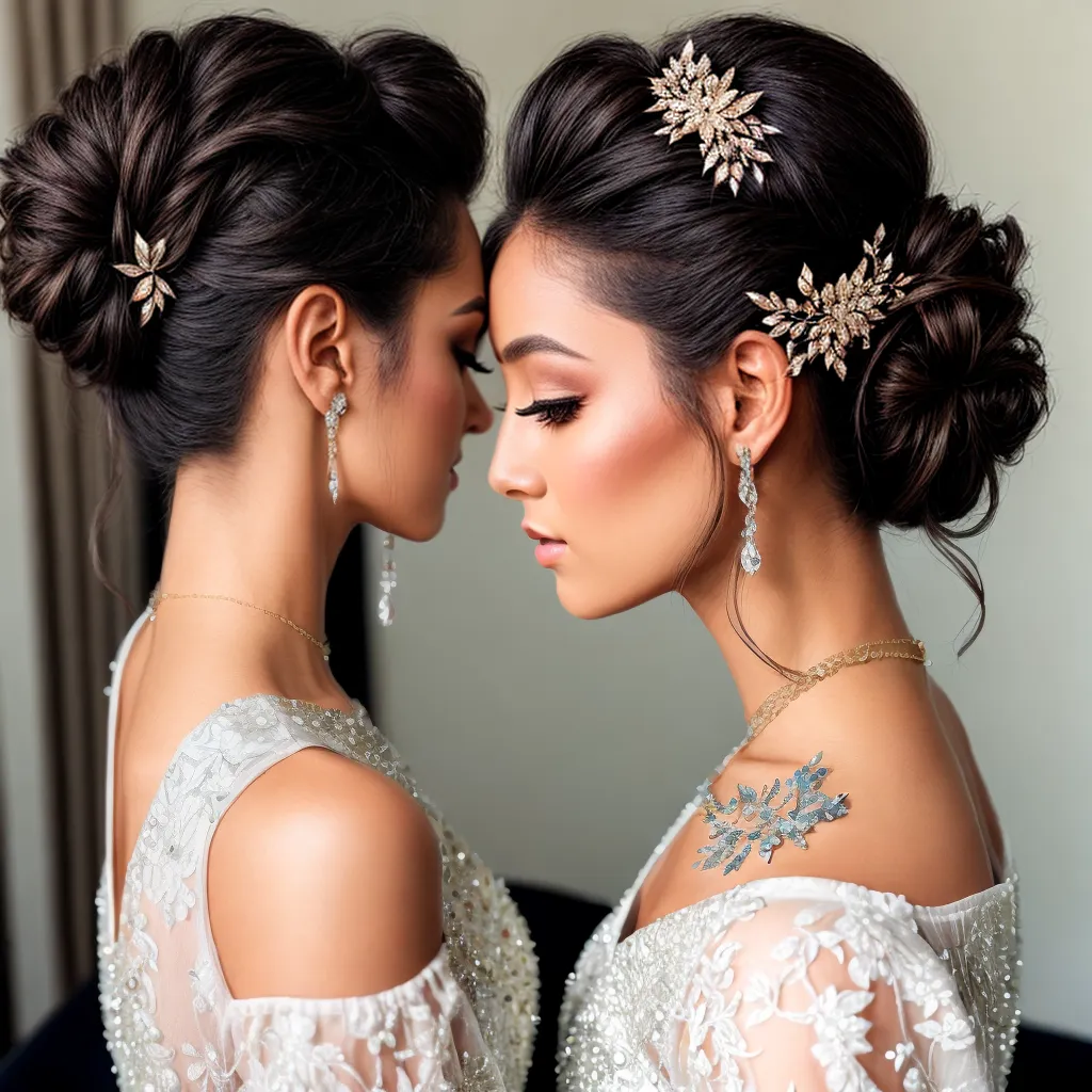mulher penteado elegante cristal brilho mulher penteado elegante cristal brilho