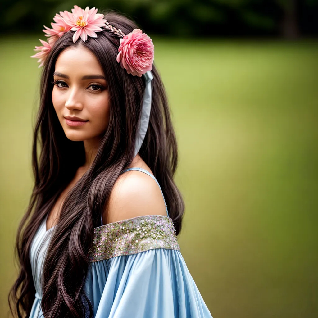 mulher cabelo floral romantico mulher cabelo floral romantico