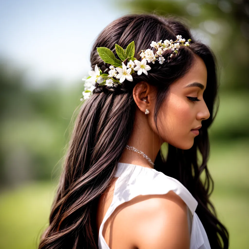cabelo mulher flores brancas tranca cabelo mulher flores brancas tranca