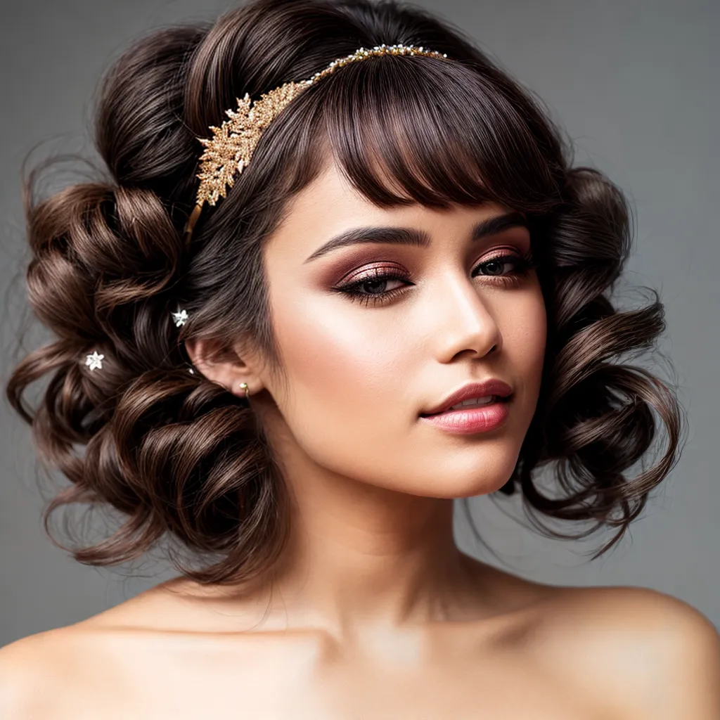 mulher penteado festivo acessorios brilho mulher penteado festivo acessorios brilho