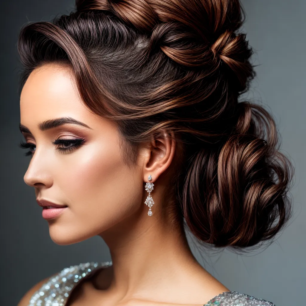 penteado elegante mulher jantar 1