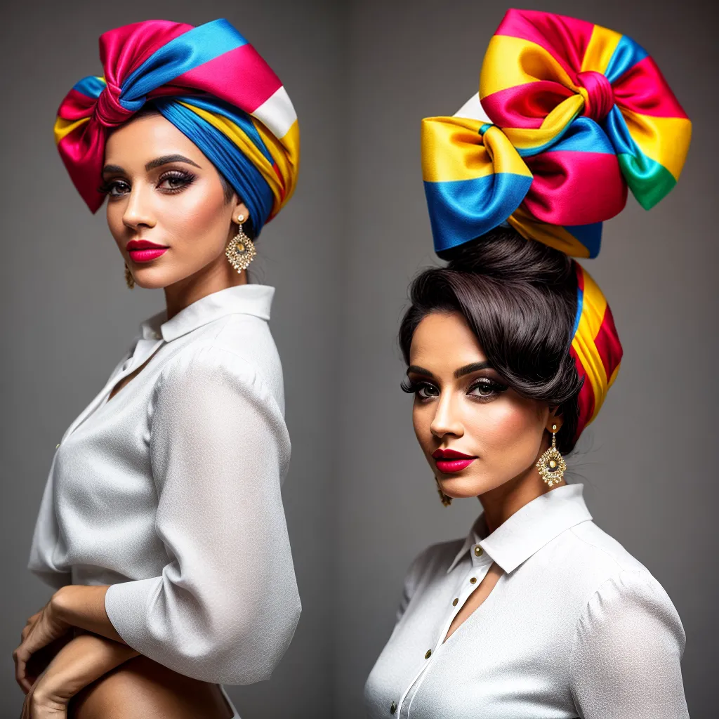 mulher estilo vintage turbante colorido mulher estilo vintage turbante colorido