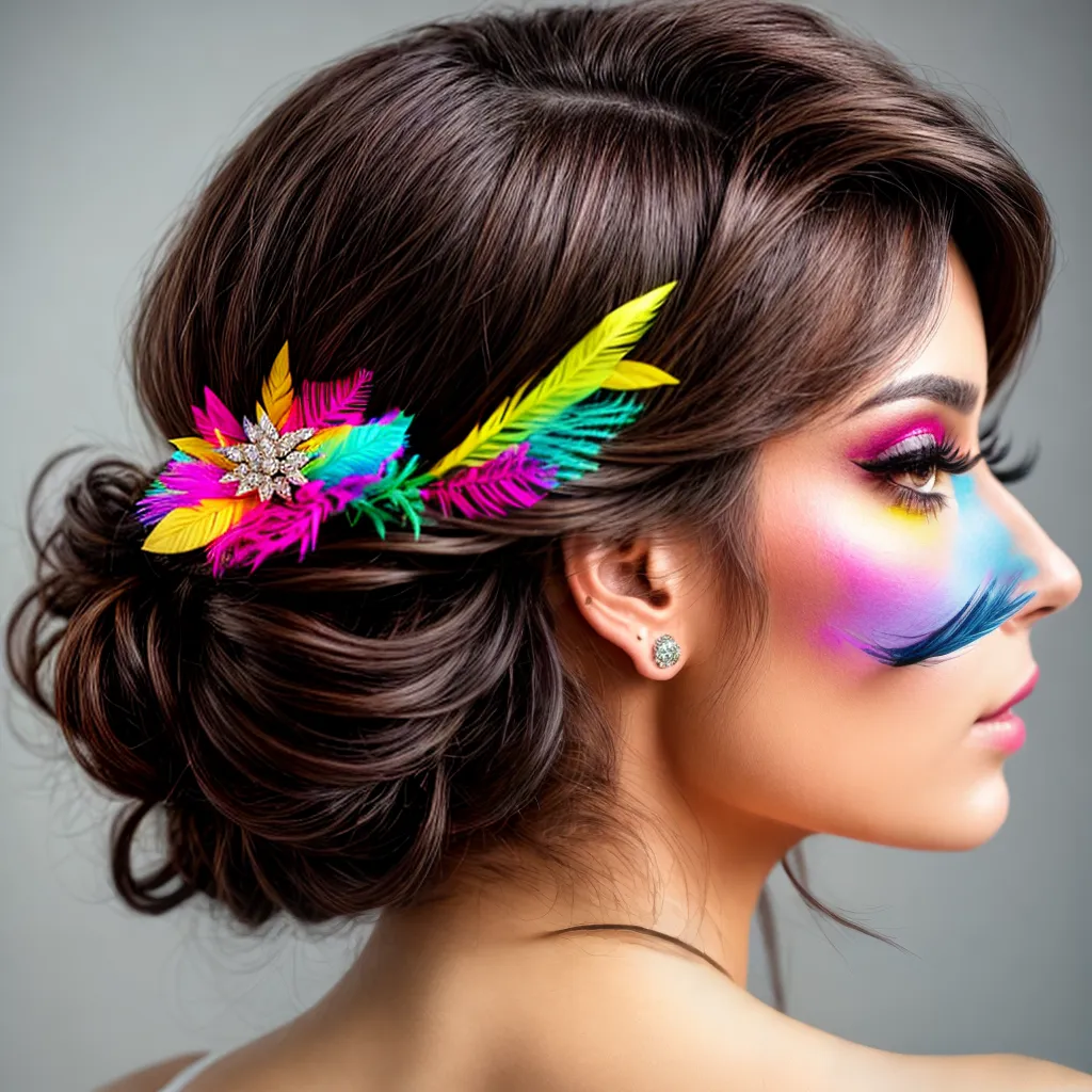 presilha cabelo brilho rhinestones penas