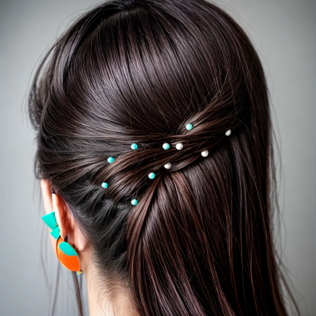 clips cabelo transparente elegante