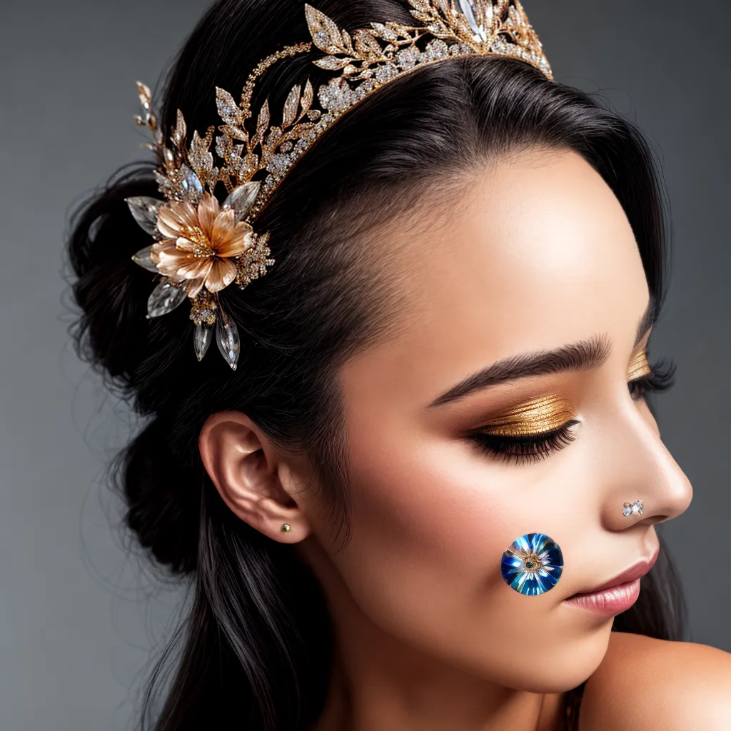 tiara brilhante penteado elegante