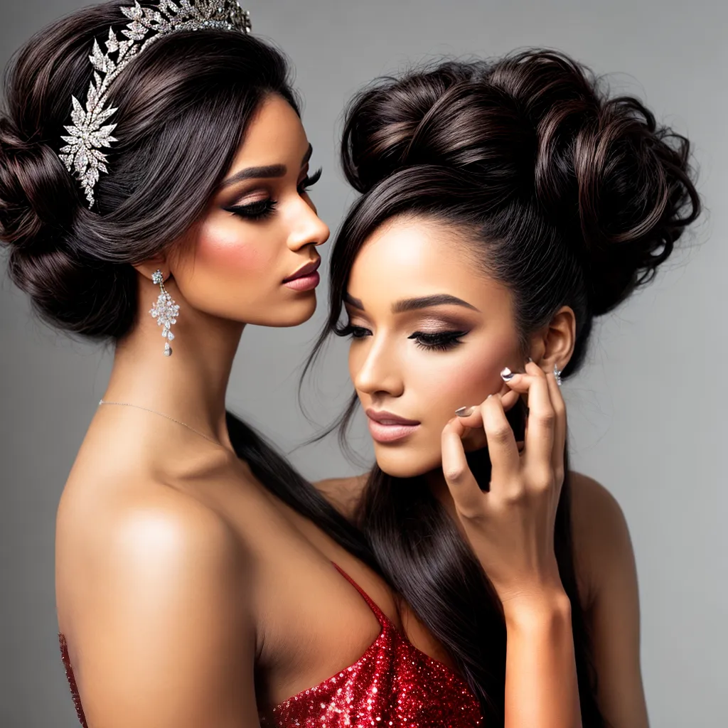 tiara brilhante penteado elegante 1
