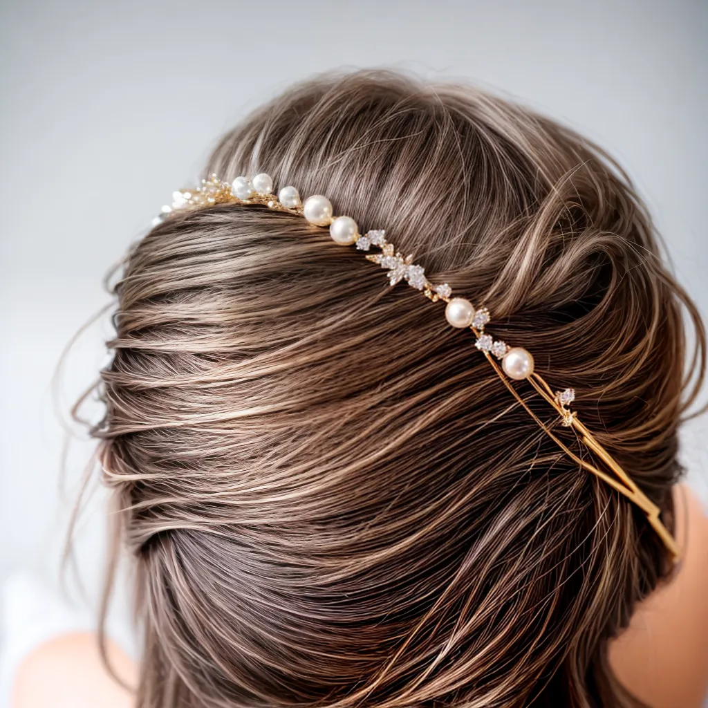 tiara cristais perolas acessorios cabelo