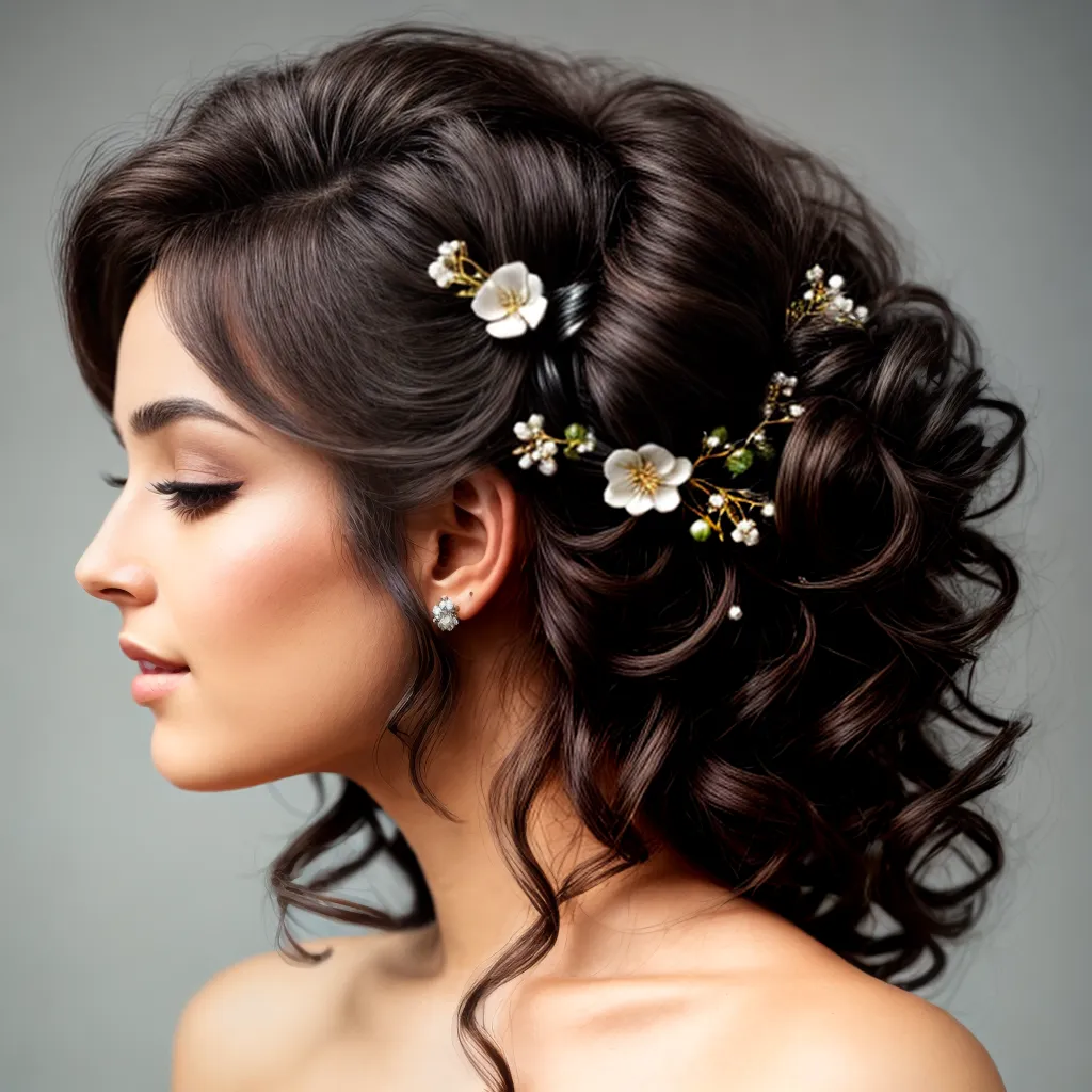 cabelo mulher presilhas florais cabelo mulher presilhas florais