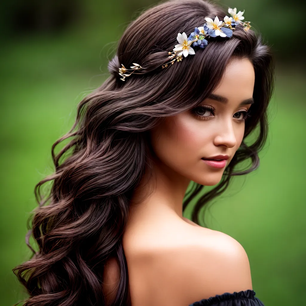 mulher cabelo floral presilhas mulher cabelo floral presilhas
