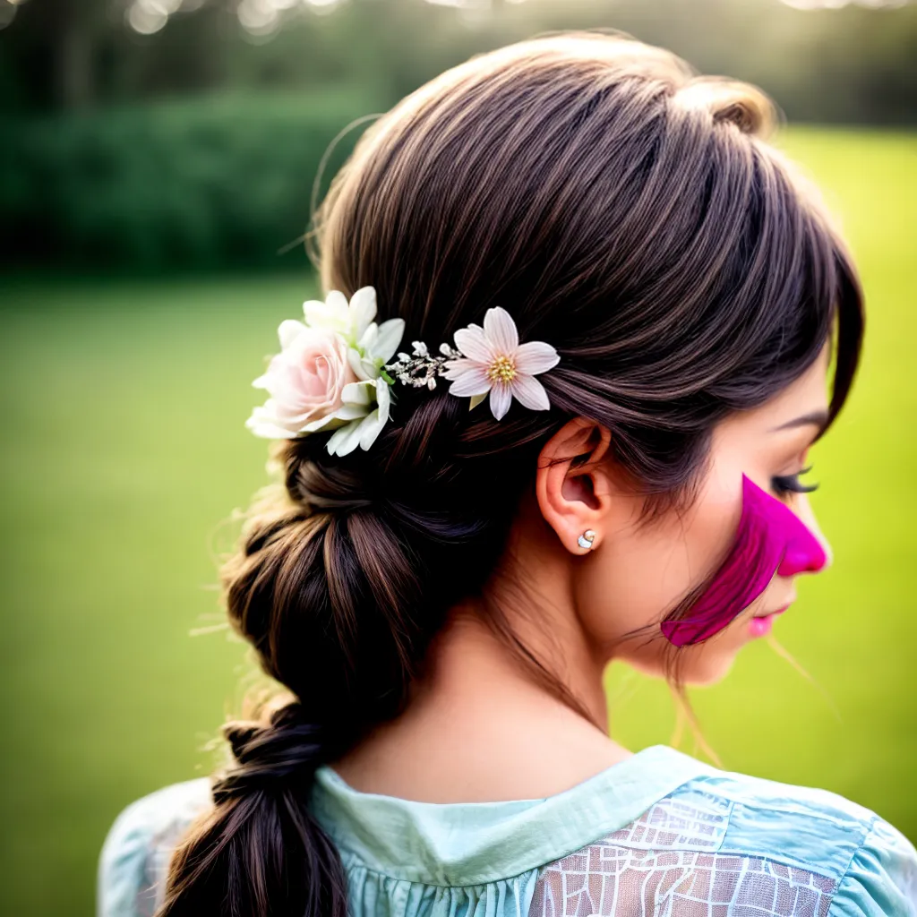 mao mulher clip floral cabelo 2 mao mulher clip floral cabelo 2