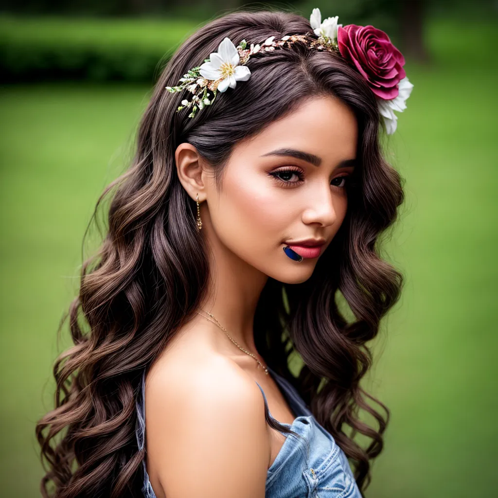 cabelo mulher presilhas florais 1 cabelo mulher presilhas florais 1