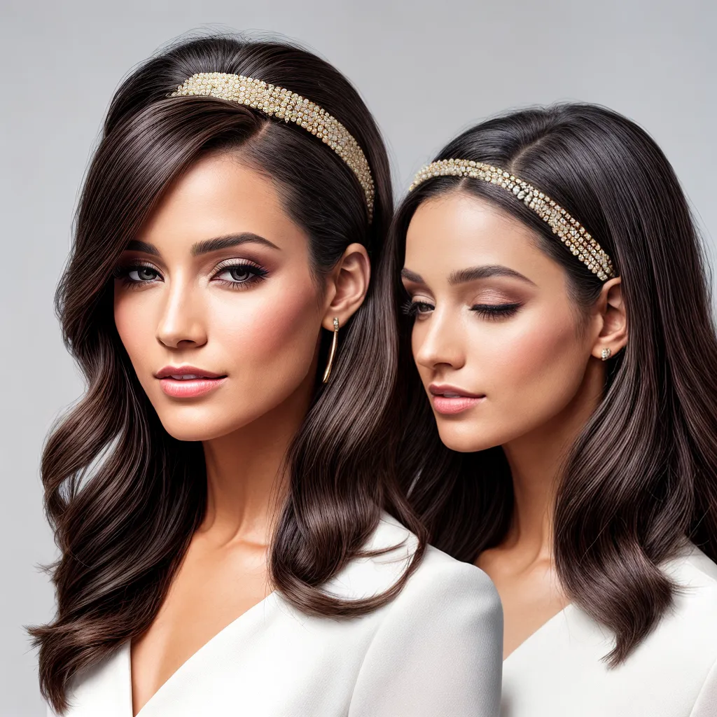 mulher penteado sofisticado headband cristais mulher penteado sofisticado headband cristais