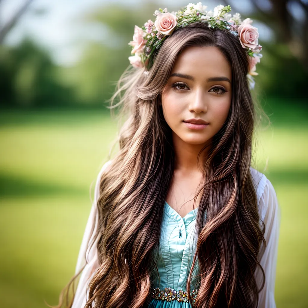mulher cabelo flor coroa romantico