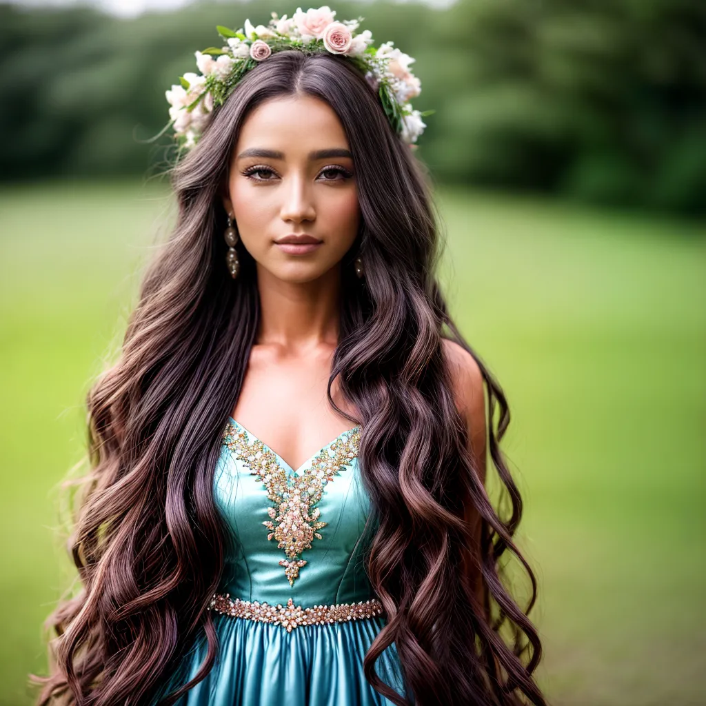 mulher cabelo flor coroa romantico 1