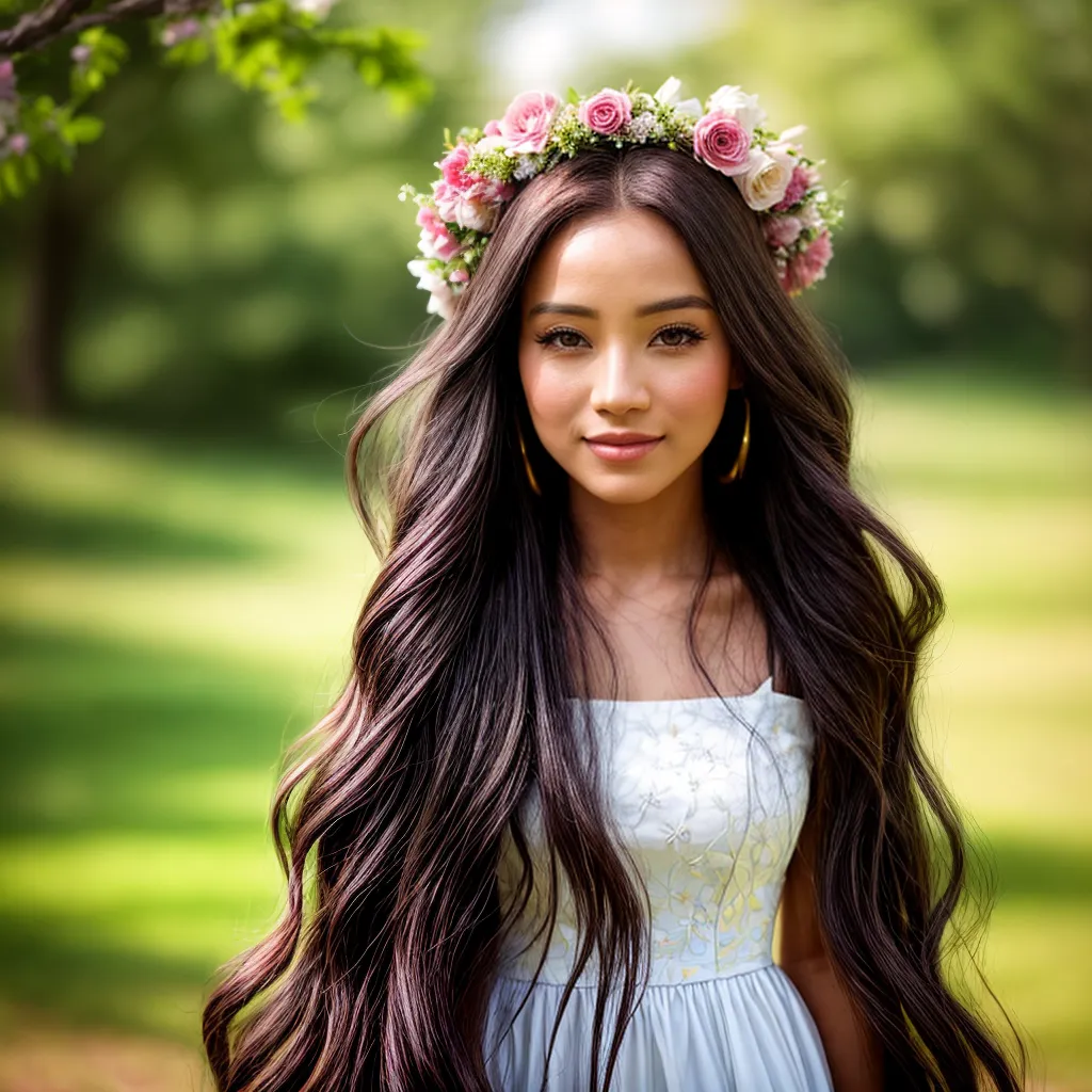 mulher cabelo floral coroa romantico