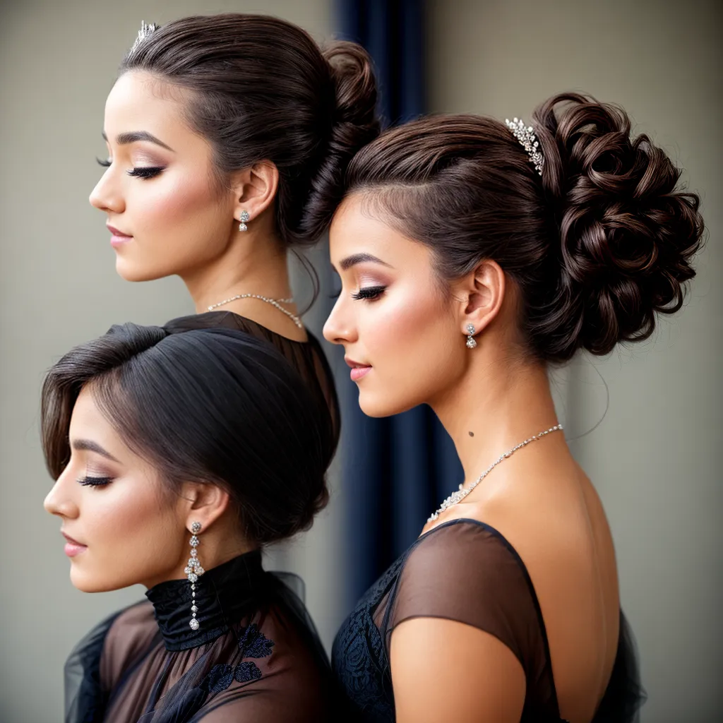 debutante penteado elegante tiara
