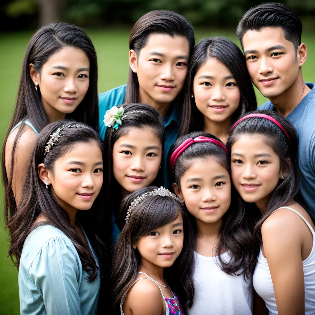 familia penteado acessorios cabelo