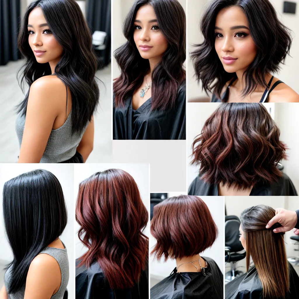 saloes cabelo variedade estilo