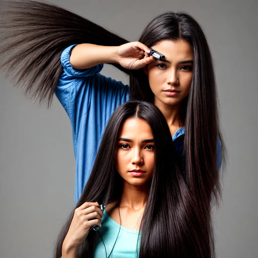 mulher frustrada alisar cabelo embaracado